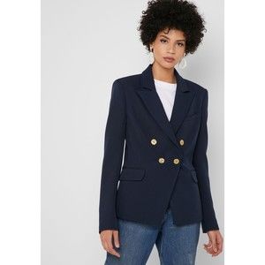 Topshop Navy Blazer with Gold Buttons